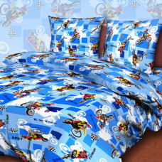 1,5-спальный комплект постельного белья Спал Спалыч "Гонки"
